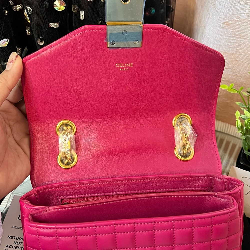 Authentic CELINE PINK TWO WAY BAG - Picture 5 of 9